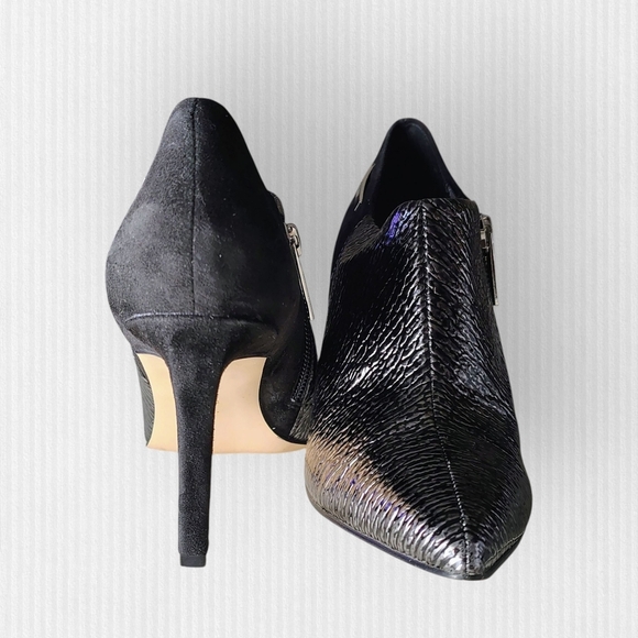 Calvin Klein Women's Size 5 Black Ankle Booties with Sleek Pointed Toe - Picture 4 of 9